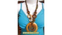 Balinese Hand Painting Wood Necklace
